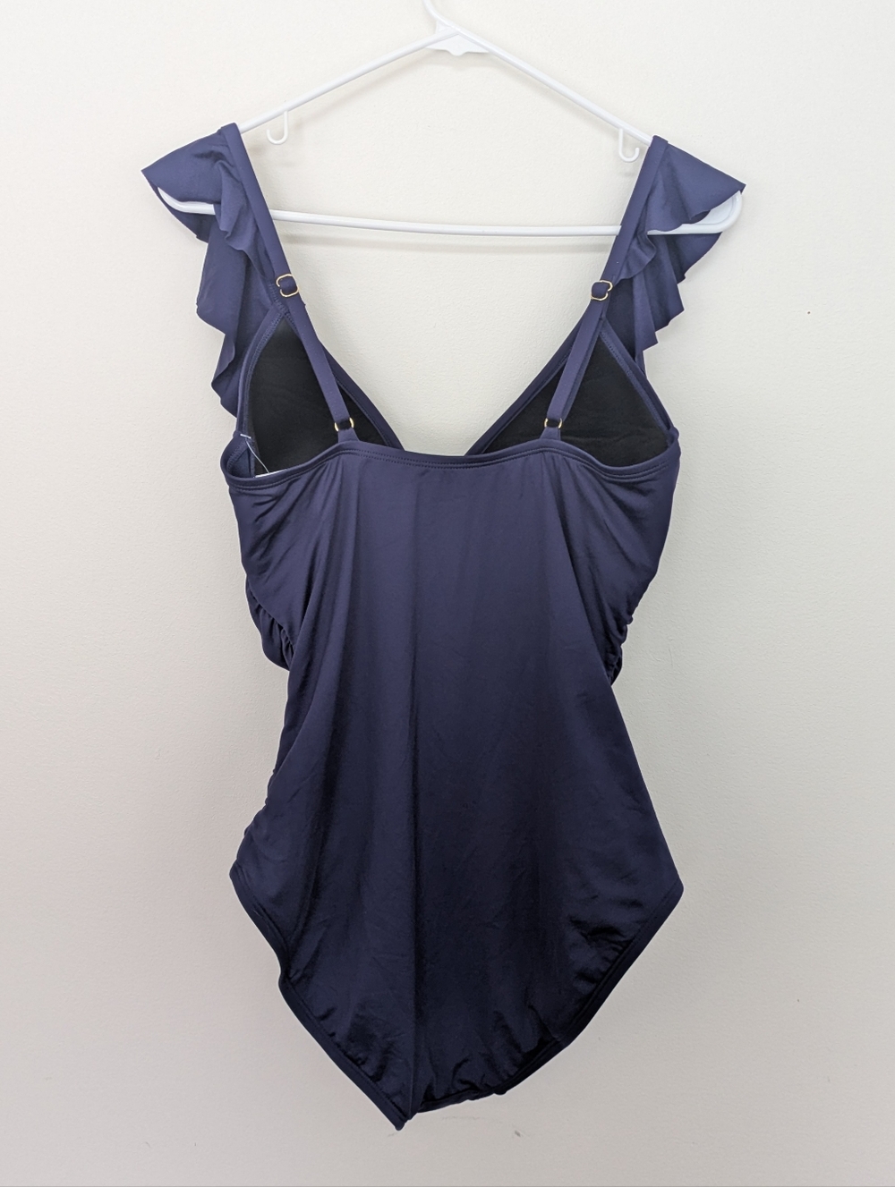Liz Claiborne Swimsuit Ruffle V Neck Adjustable NWT  12 - Picture 3 of 7